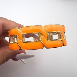 Orange and Gold chain link bracelet